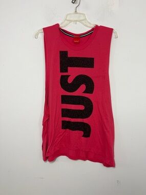 Nike Just Do It  Muscle Tank Top T-Shirt Black, White, Red Big Logo Size XL